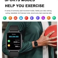 Smartwatch Sports Watch Bluetooth Call Fitness Tracker – Touch Dial, Music Control, Waterproof for Android & iPhone (Black, Silver, Pink, Golden) - Thumbnail 2