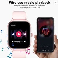 Smartwatch Sports Watch Bluetooth Call Fitness Tracker – Touch Dial, Music Control, Waterproof for Android & iPhone (Black, Silver, Pink, Golden) - Thumbnail 4