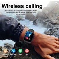 Smartwatch with Full Touch Screen – Call, Message Reminder, Music Control, Fitness Tracker Compatible with iPhone & Android (Silver, Black, Pink) - Thumbnail 3