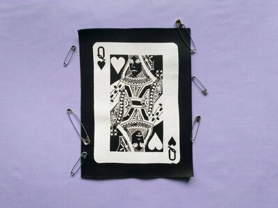 Queen of Hearts Goth Punk Sew-on Patches