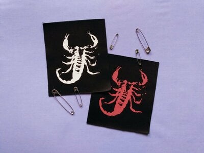 Scorpion Punk Sew-on Patches