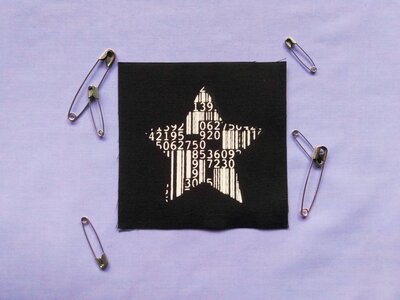 Barcodes Star Cyberpunk Sew-on Patches