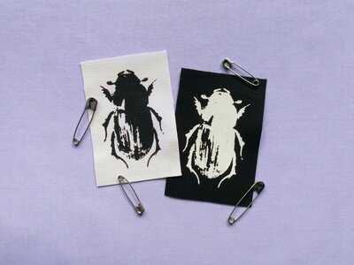 Beetles Goth Punk Sew-on Patches