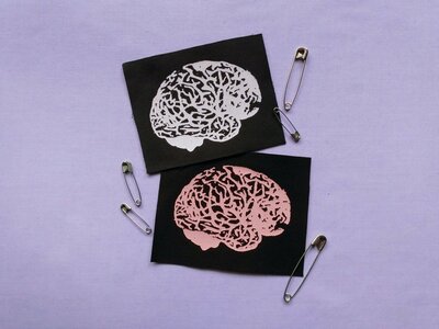 Brain Horror Punk Sew-on Patches