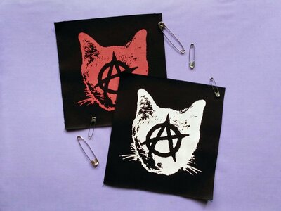 Anarchy Kitty Punk Sew-on Patches