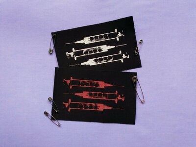 Syringe Cyberpunk Horror Sew-on Patches