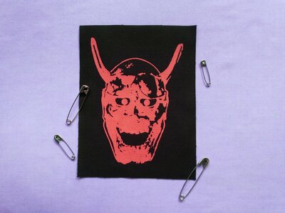 Hannya Mask Japanese Horror Sew-on Patches