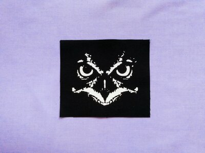 Owl Face Goth Punk Sew-on Patches