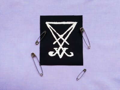 Lucifer Symbol Metal Punk Sew-on Patches