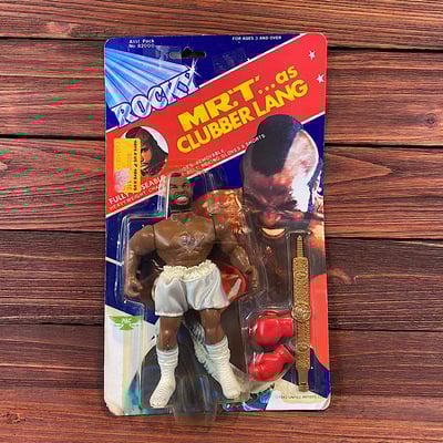 Vintage “clubber lang” mr. t figure (carded)