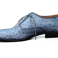 Crafted Leather Classic Ostrich Leather Dress Shoes - Thumbnail 1