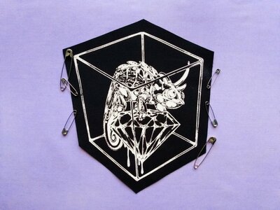 Mechanical Chameleon Cyberpunk Sew-on Patches