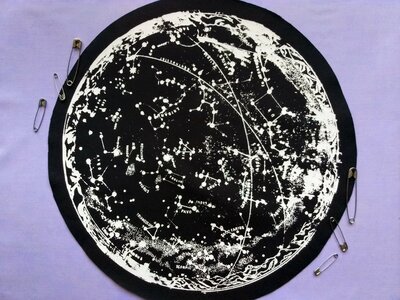 Constellation Map Steampunk Sew-on Patches