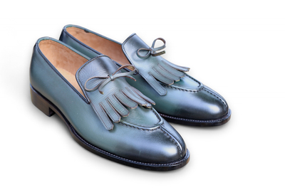 Crafted Leather Handmade Men Classic Fringes Tassel Loafers Dress Shoes