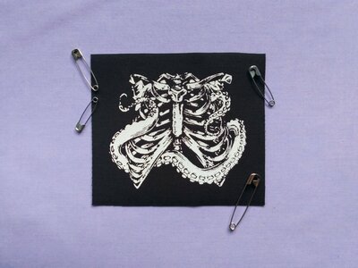 Ribcage Steampunk Sew-on Patches