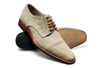 Crafted Leather Men Genuine Suede Leather Oxford Lace up Dress Shoes