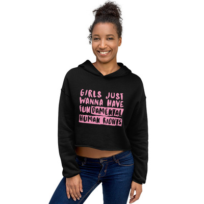 WOMENS RIGHTS/ HUMAN RIGHTS Crop Hoodie