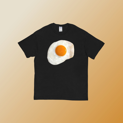 Fried Egg T Shirt Black