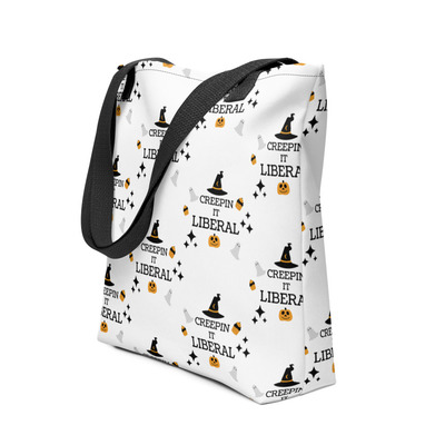 CREEPIN IT LIBERAL HALLOWEEN Tote bag