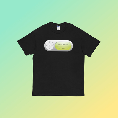 Retro Apple iTunes Player T Shirt Black