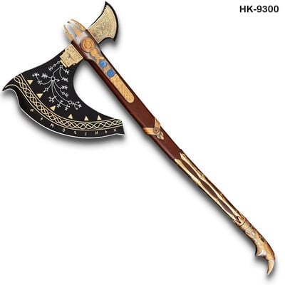 Haur’s Lucky Knob Leviathan Axe of Kratos – God of War Replica 37.5" Handcrafted Carbon Steel Battle Axe with Rosewood Handle