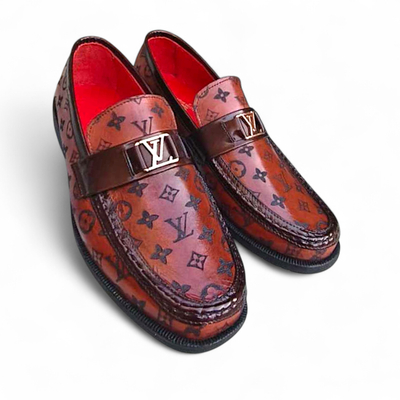 Crafted leather genuine leather moccasin loafer dress shoes - Thumbnail 2