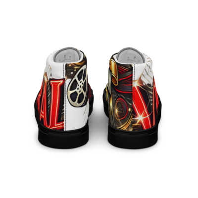 Viral Movie Bow Mens high top canvas shoes