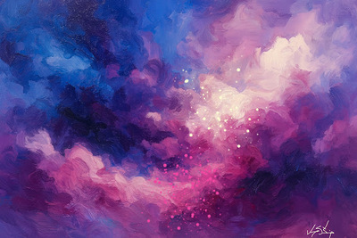 Celestial Ember Abstract