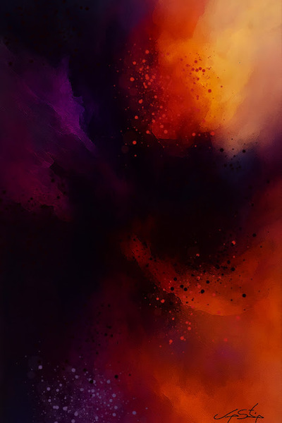 The Unraveling Flame Abstract