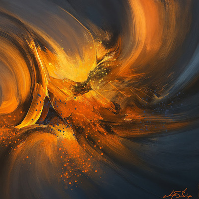 Echoes of Flame Abstract