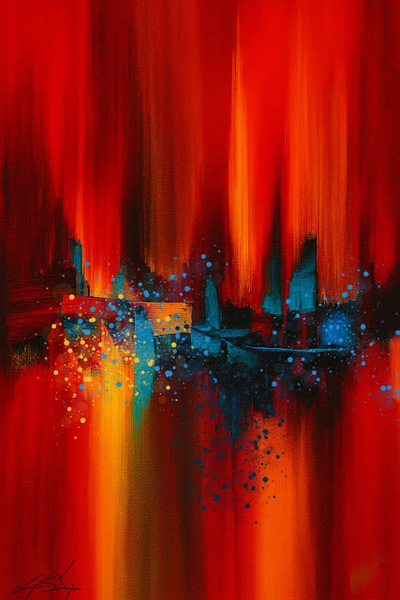 Ember Skyline Abstract