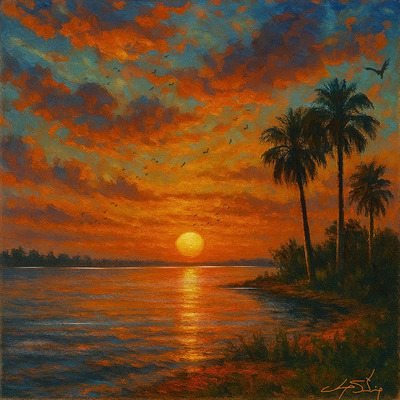 Floridian Sunset Landscape