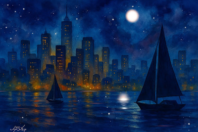Harbor Dreams Cityscape
