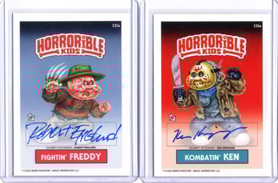 Horrorible Kids ROBERT ENGLUND & KEN KIRZINGER Freddy Vs. Jason - CELEBRITY AUTO Card