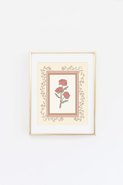 Framed Roses Print