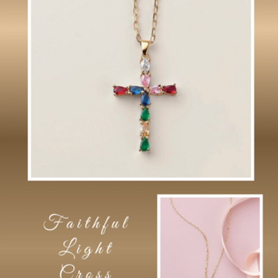 Faithful light cross necklace - Thumbnail 2