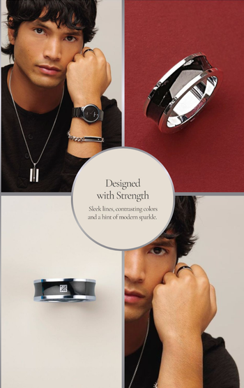 Men's Stainless Steel Vanguard CZ Ring