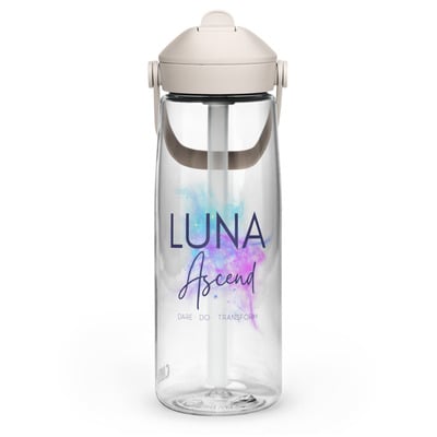 Flip straw water bottle