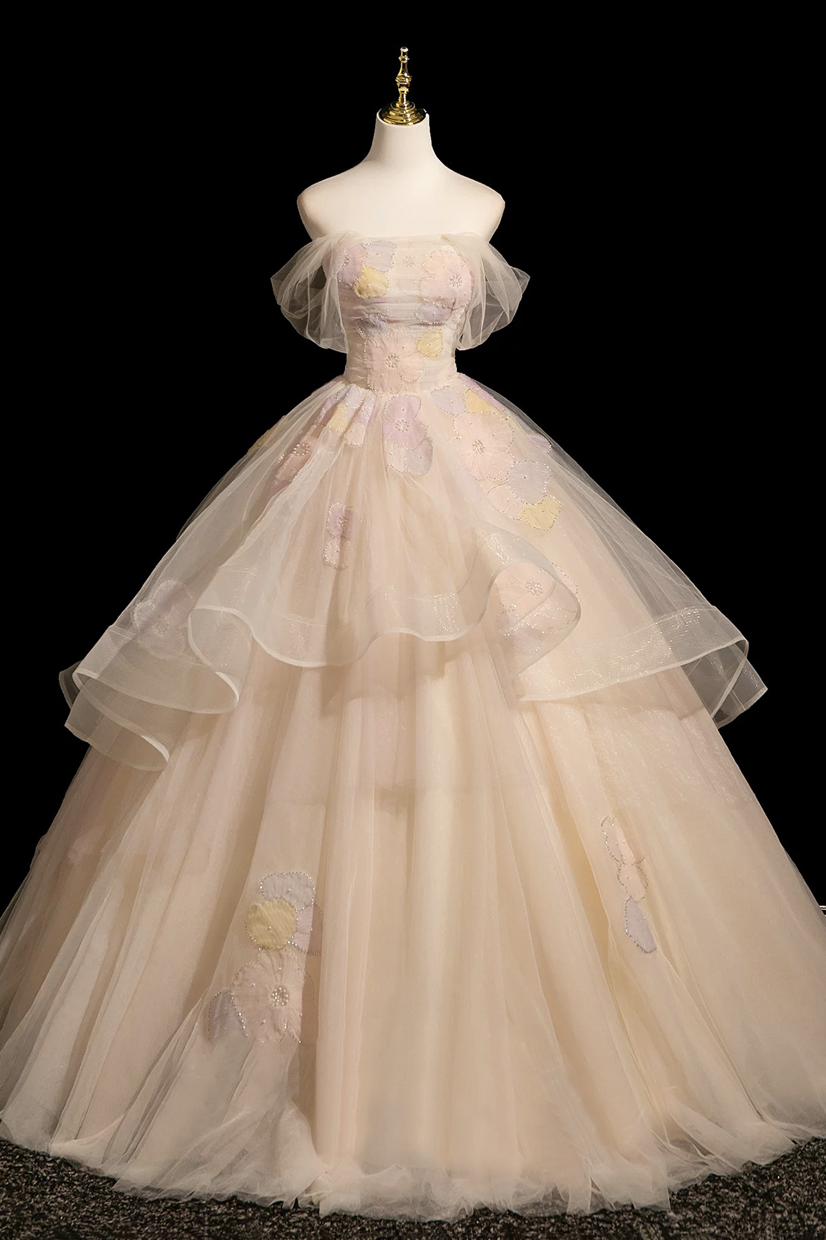 Beautufull Tulle Long A-Line Prom Party Dress