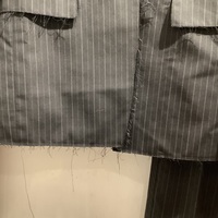 Tools unfinished hem pinstriped suit - Thumbnail 1