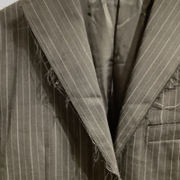 Tools unfinished hem pinstriped suit - Thumbnail 4