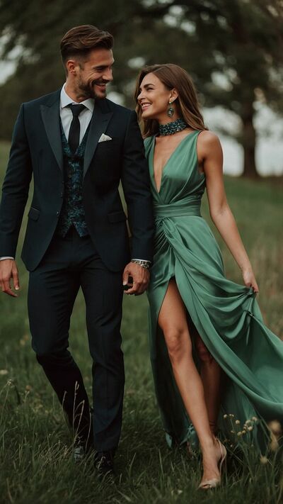 Sexy Green A Line V Neck Prom Dress Evening Formal Gown Birthday Party Dress