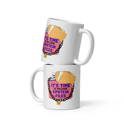 Epstein Files Release Coffee White glossy mug
