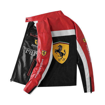 FERRARI LEATHER BIKER JACKET V.1