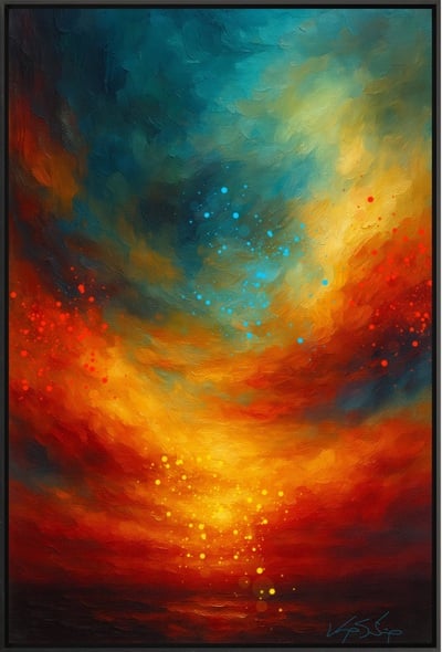 Emberwake Horizon Abstract Art Print