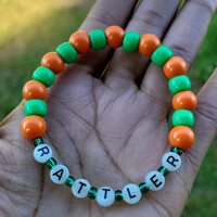 RATTLER 🐍🧡💚 GLOW IN THE DARK BRACELET💫 READY-MADE (UNISEX) By Nubian Collection Artwear 👑  - Thumbnail 3