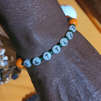 RATTLER 🐍🧡💚 GLOW IN THE DARK BRACELET💫 READY-MADE (UNISEX) By Nubian Collection Artwear 👑  - Thumbnail 2