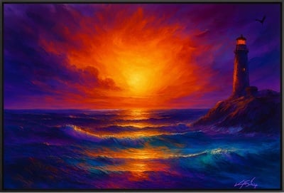 Cliffside Reverie Seascape Art Print