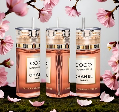 Bougie Perfume Insulated Skinny Tumbler | Designer-Inspired Paris Fragrance Mug | Fashionable Gift | Free Ship