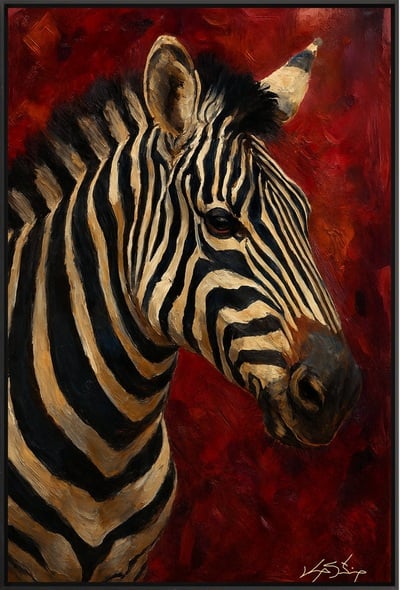The Quiet Bold Zebra Art Print